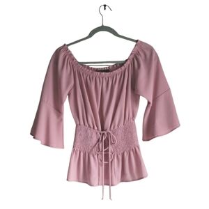 Pink Off-Shoulder Top Wishful - Size Small